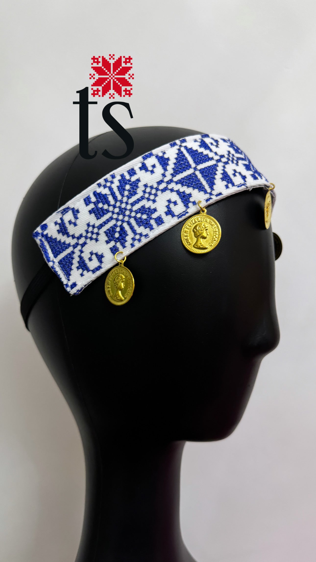 Blue Tatreez Headband