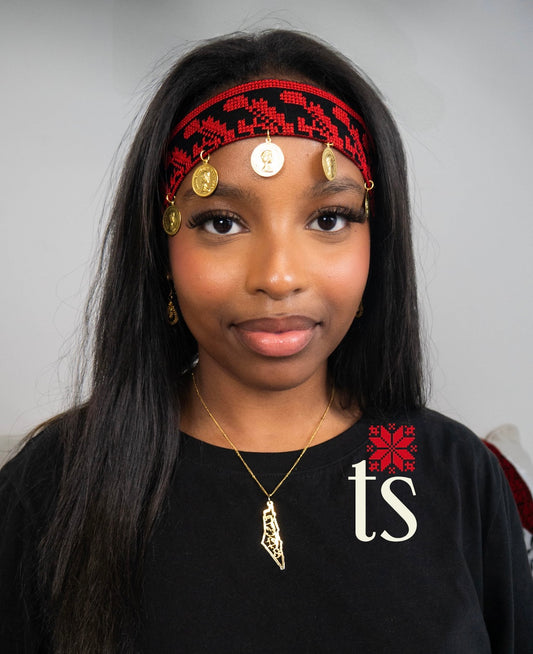 Red Tatreez Headband