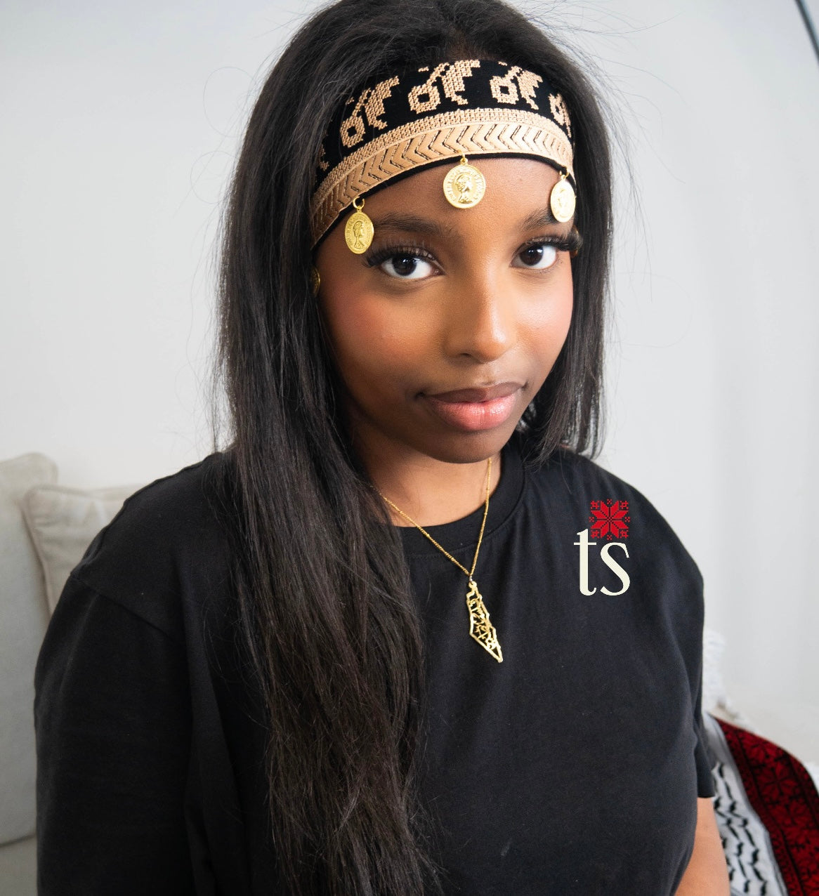 Gold Tatreez Headband