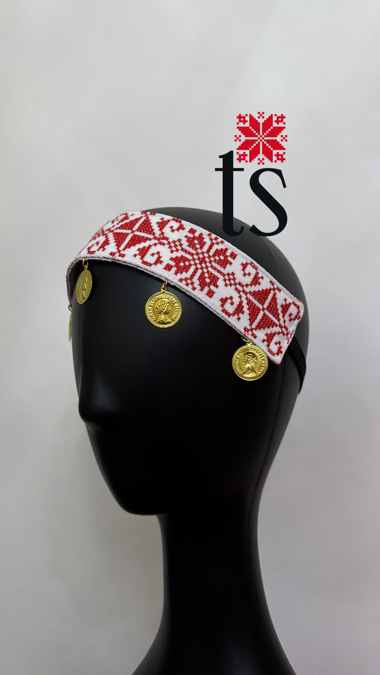 White Tatreez Headband