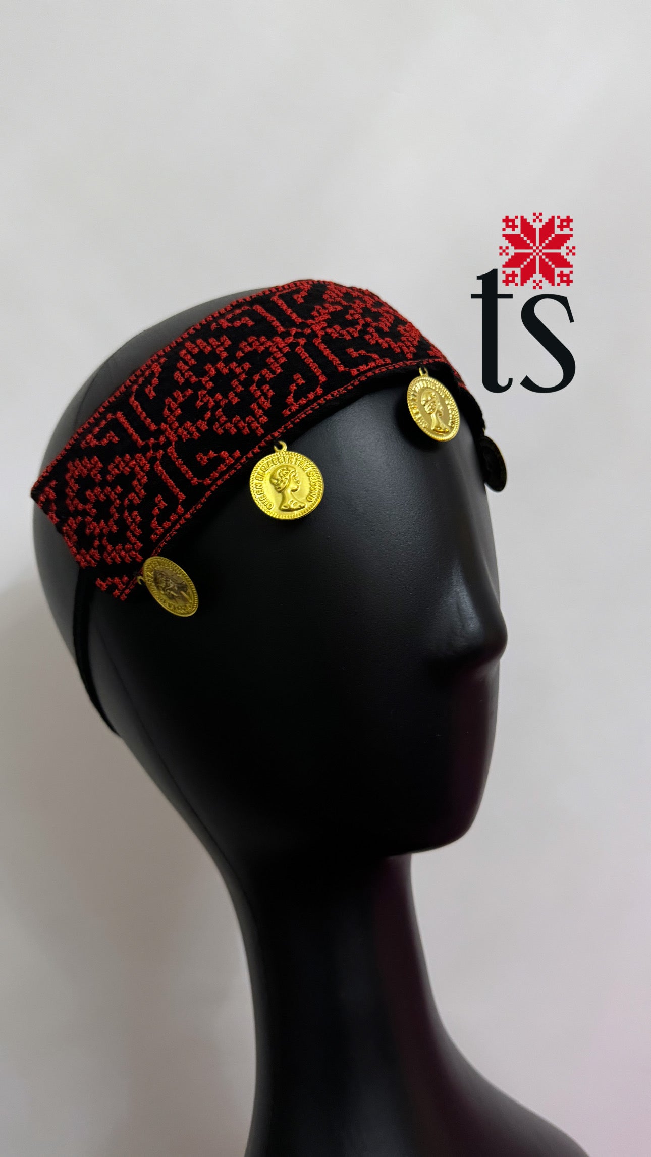 Red Tatreez Headband