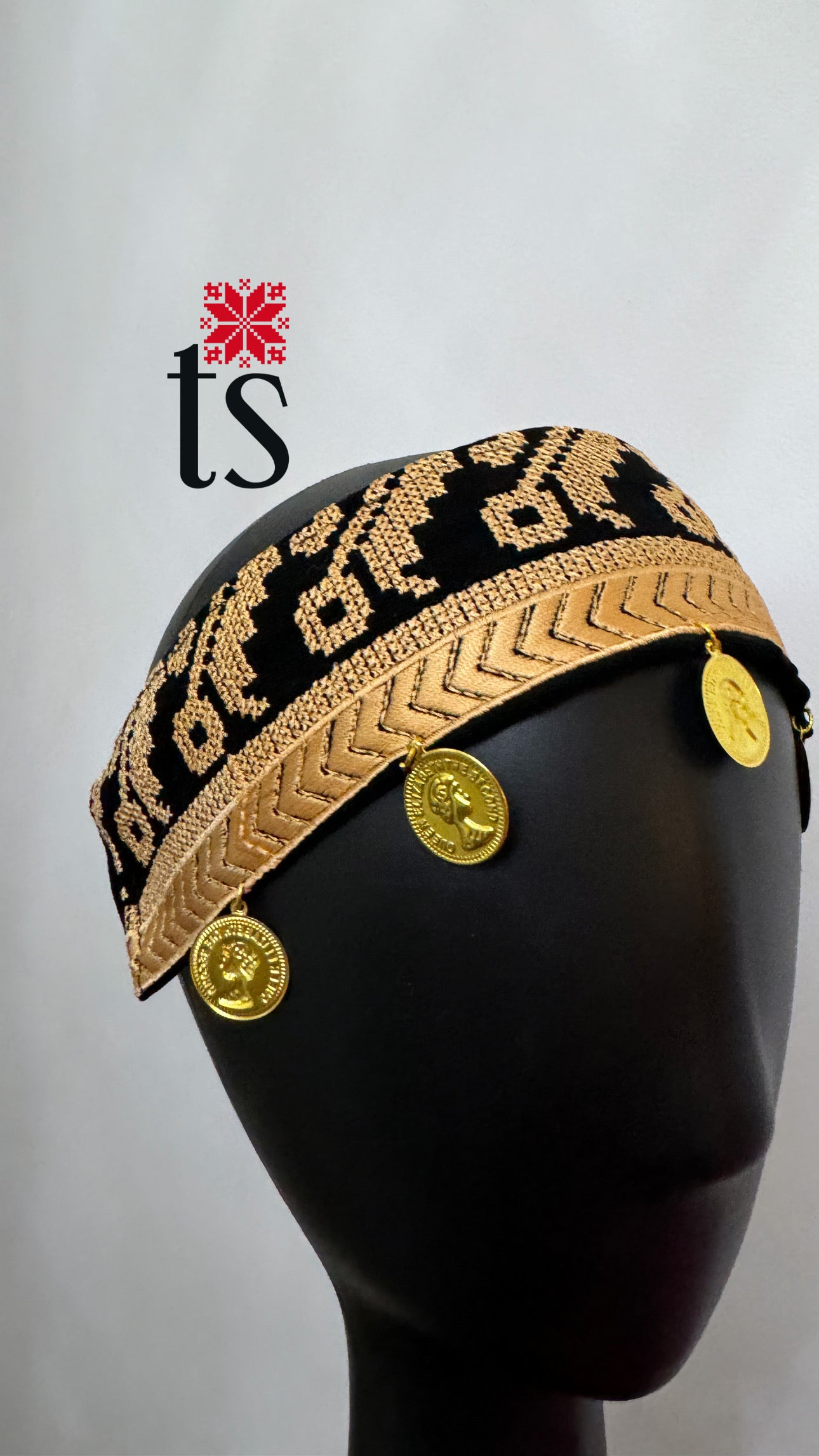 Gold Tatreez Headband