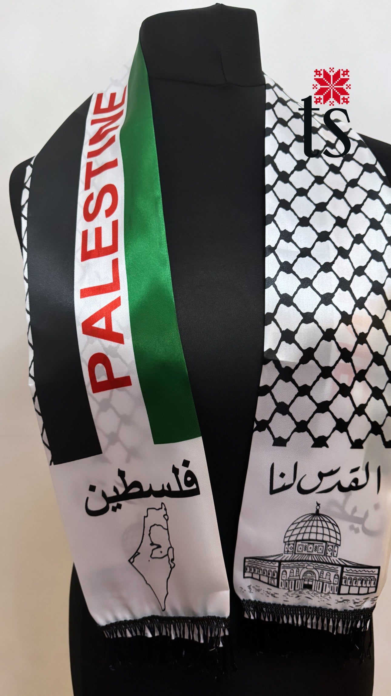 Palestine Flag Solidarity Scarf