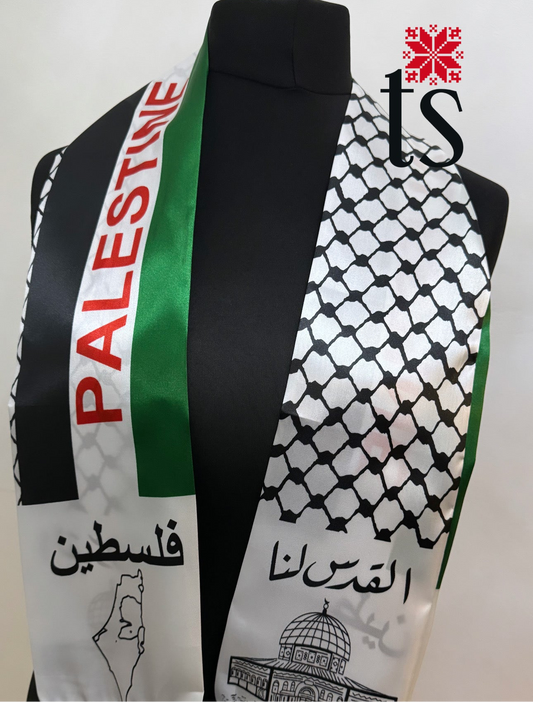 Palestine Flag Solidarity Scarf