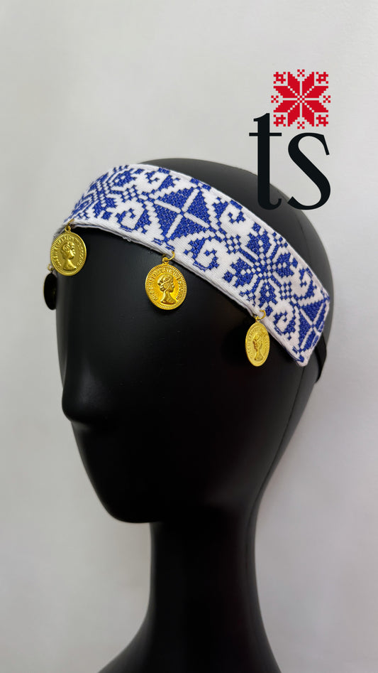 Blue Tatreez Headband