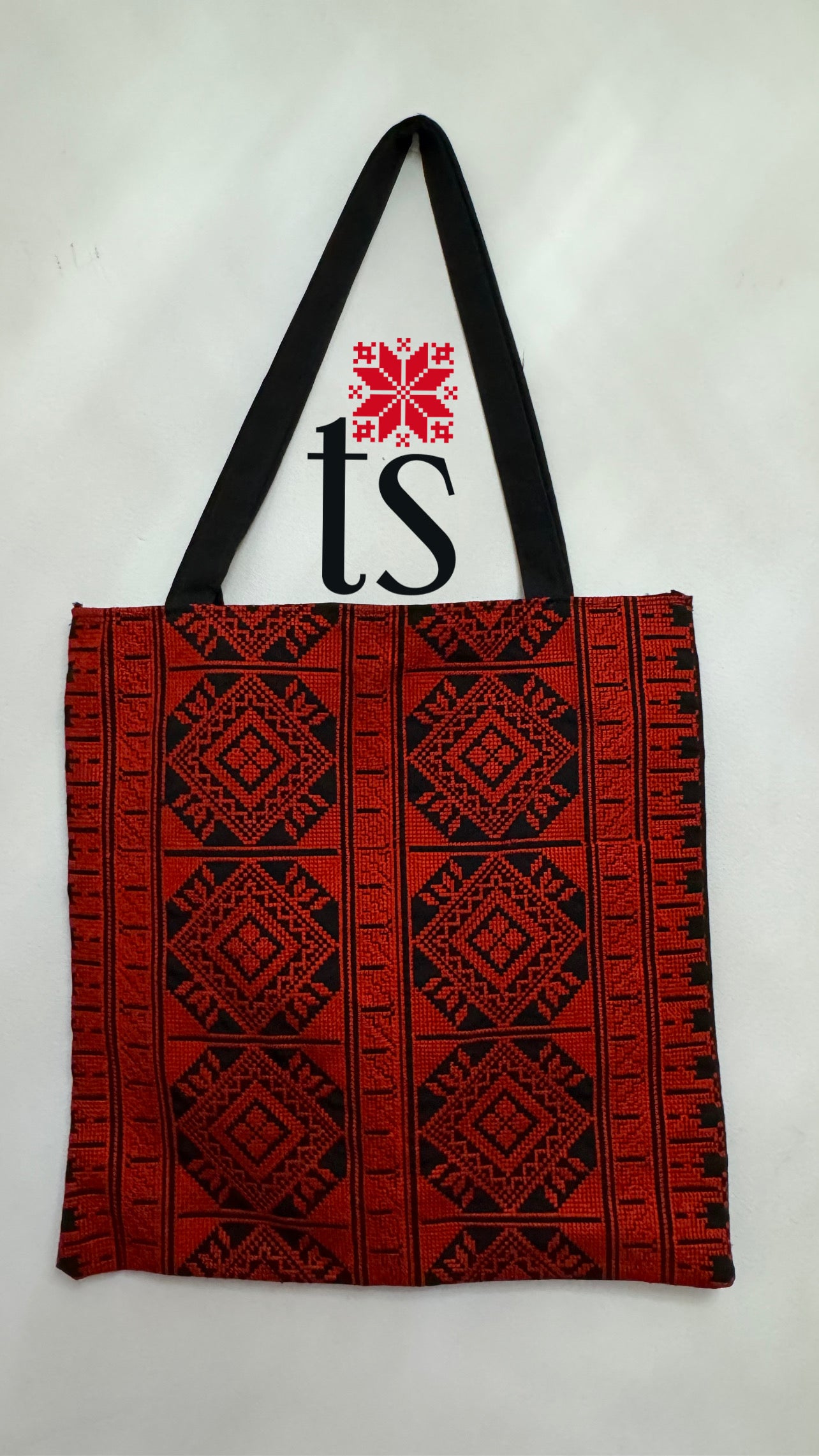 Black Tatreez Tote Bag