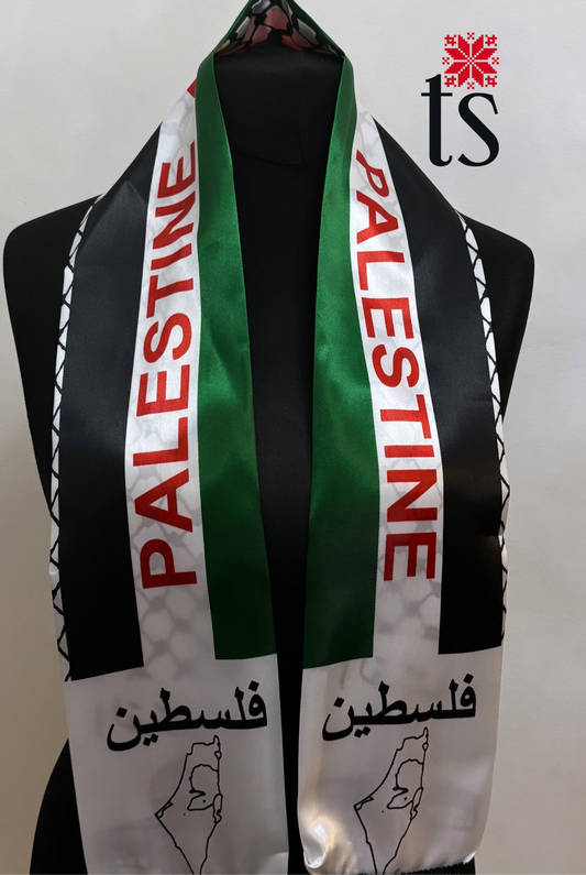 Palestine Flag Solidarity Scarf