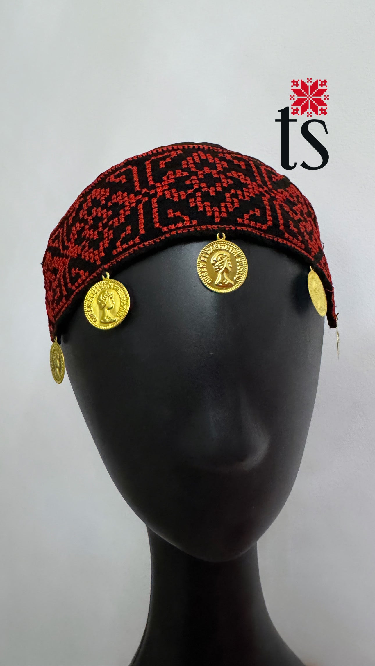 Red Tatreez Headband