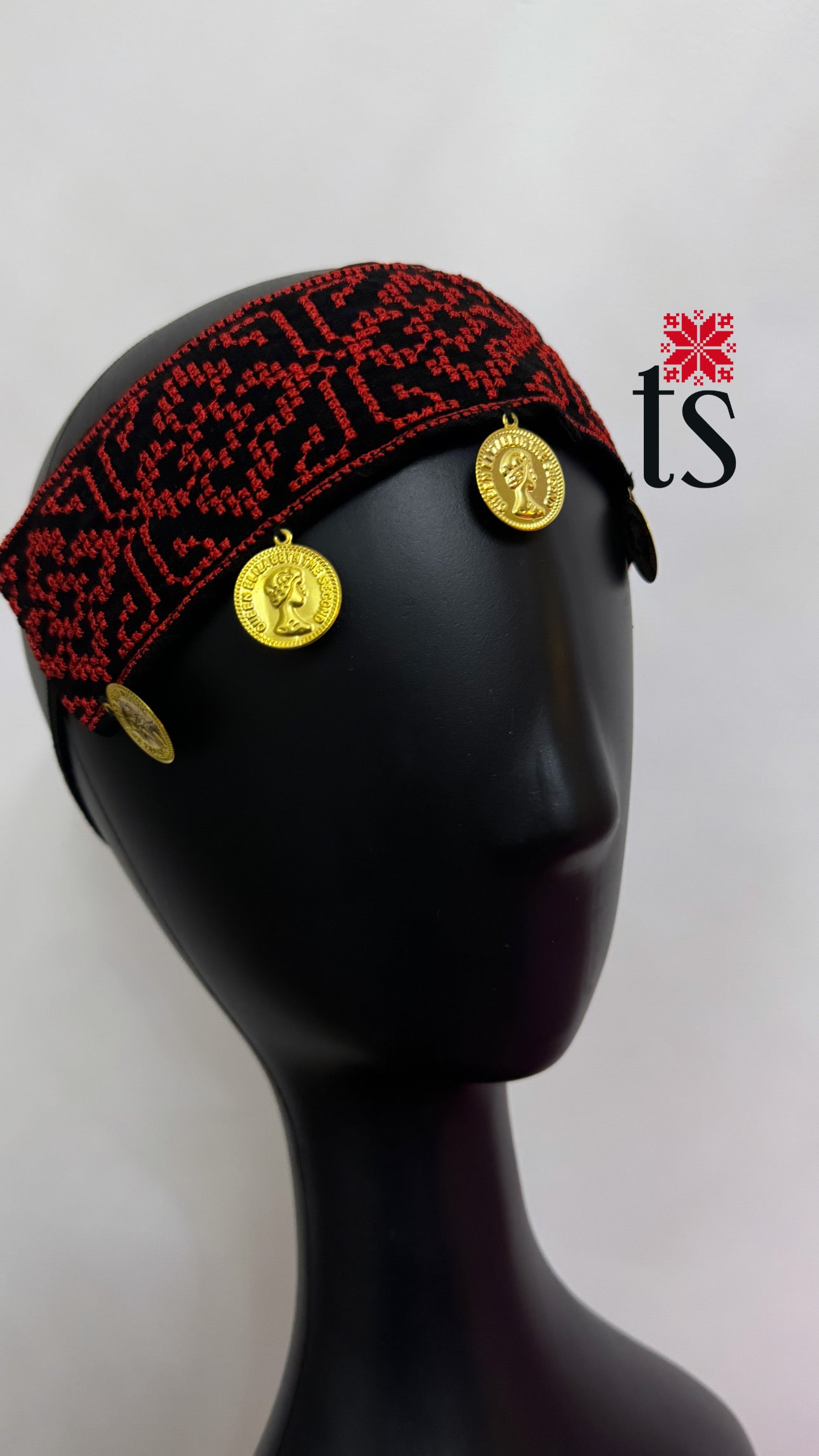 Red Tatreez Headband