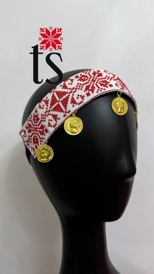 White Tatreez Headband