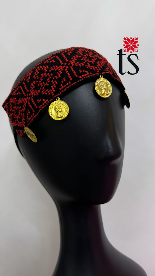 Red Tatreez Headband