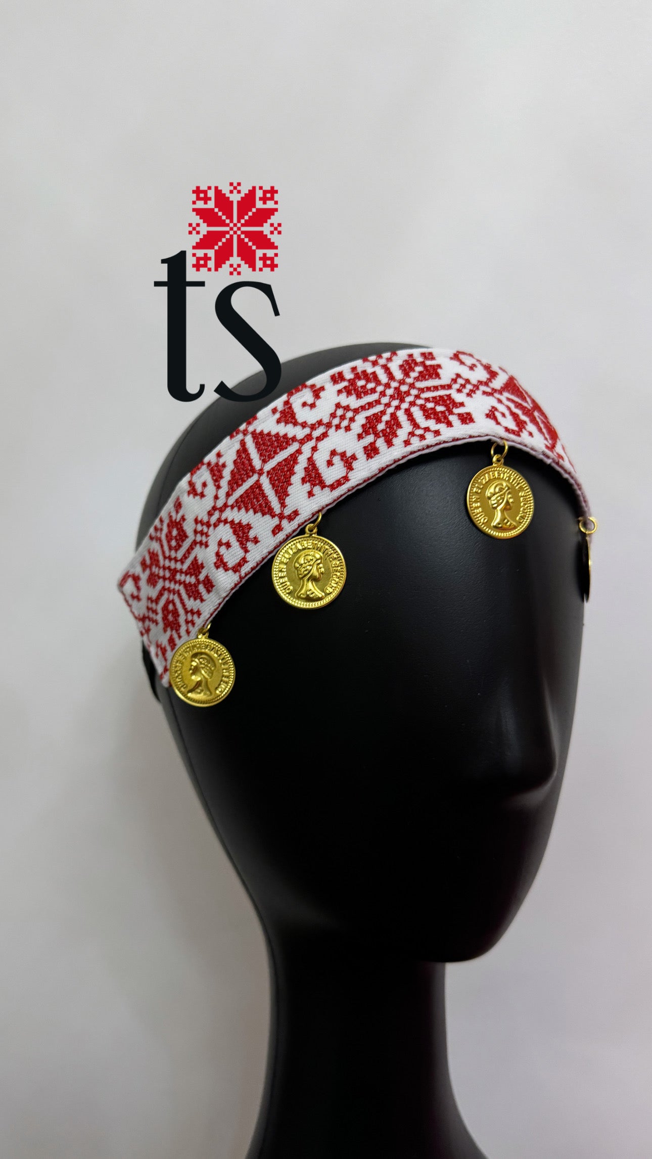 White Tatreez Headband