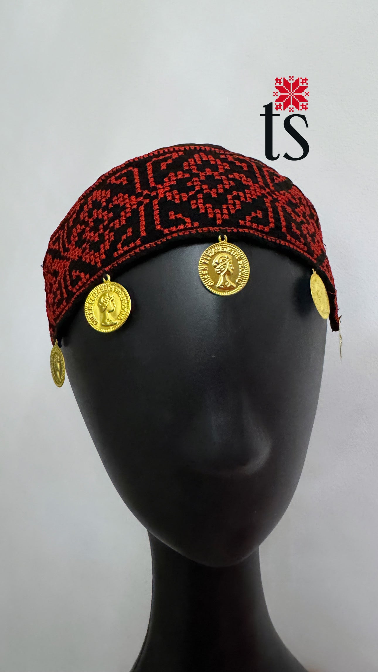 Red Tatreez Headband