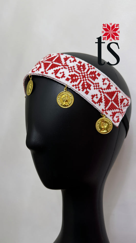 White Tatreez Headband
