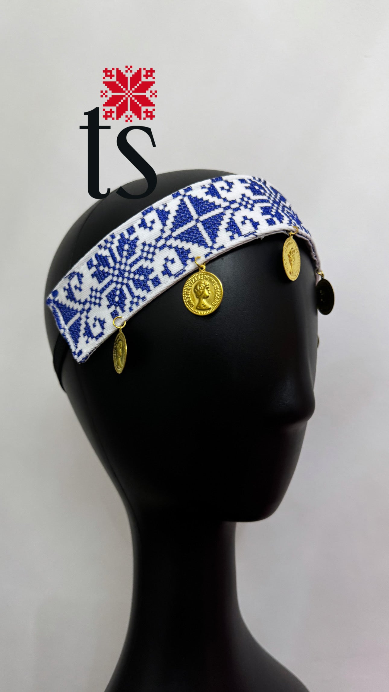 Blue Tatreez Headband