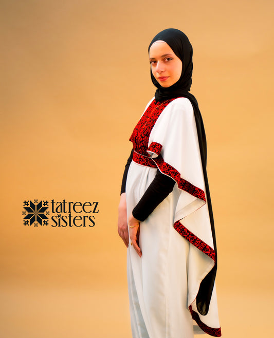 White Butterfly Cape Dress