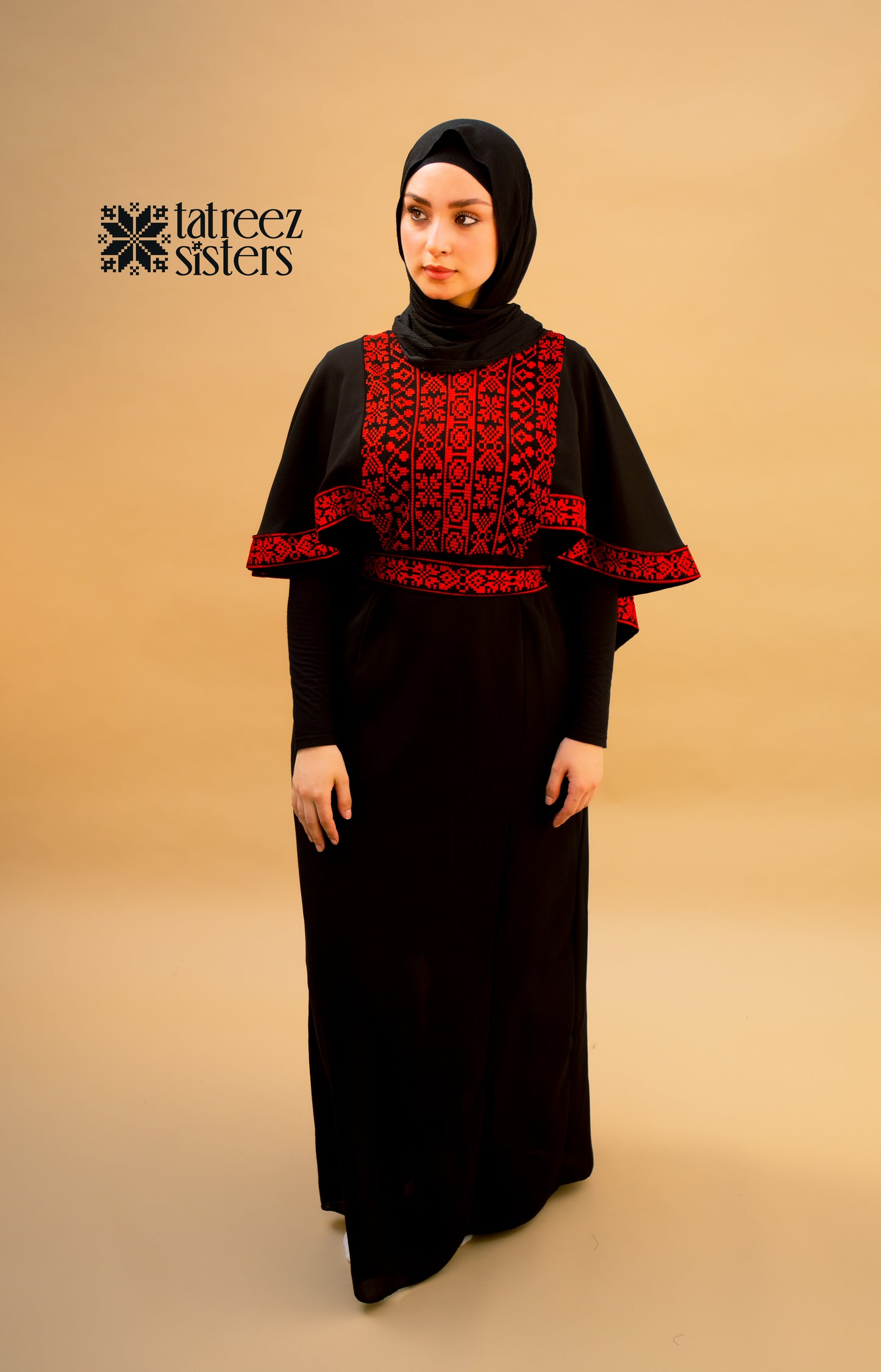 Black Butterfly Cape Dress