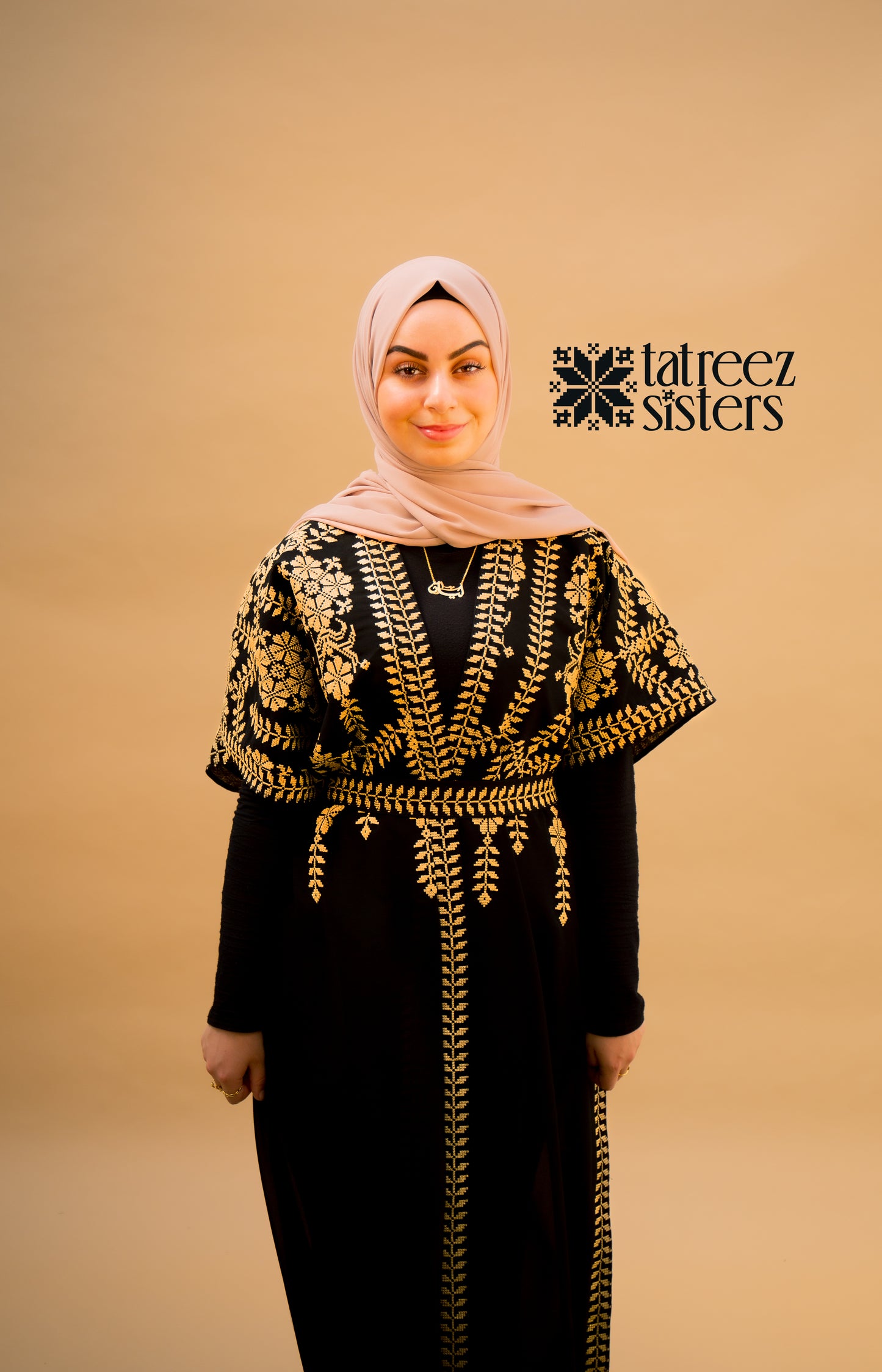 Gold Bisht Tatreez Abaya