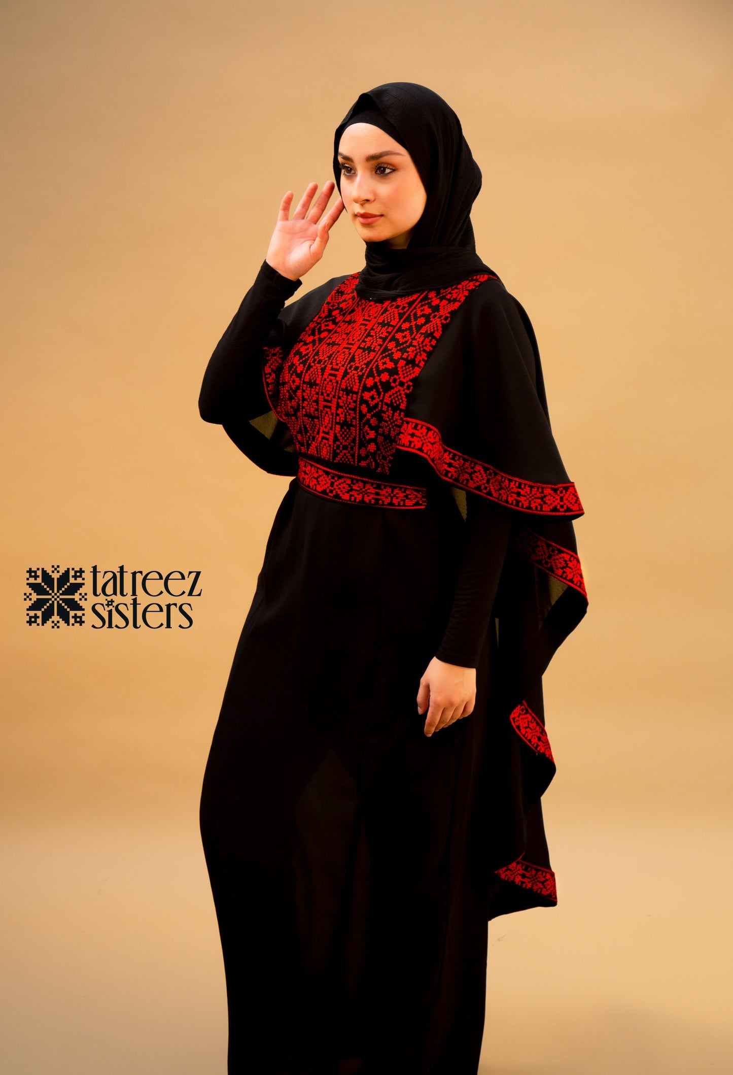 Black Butterfly Cape Dress