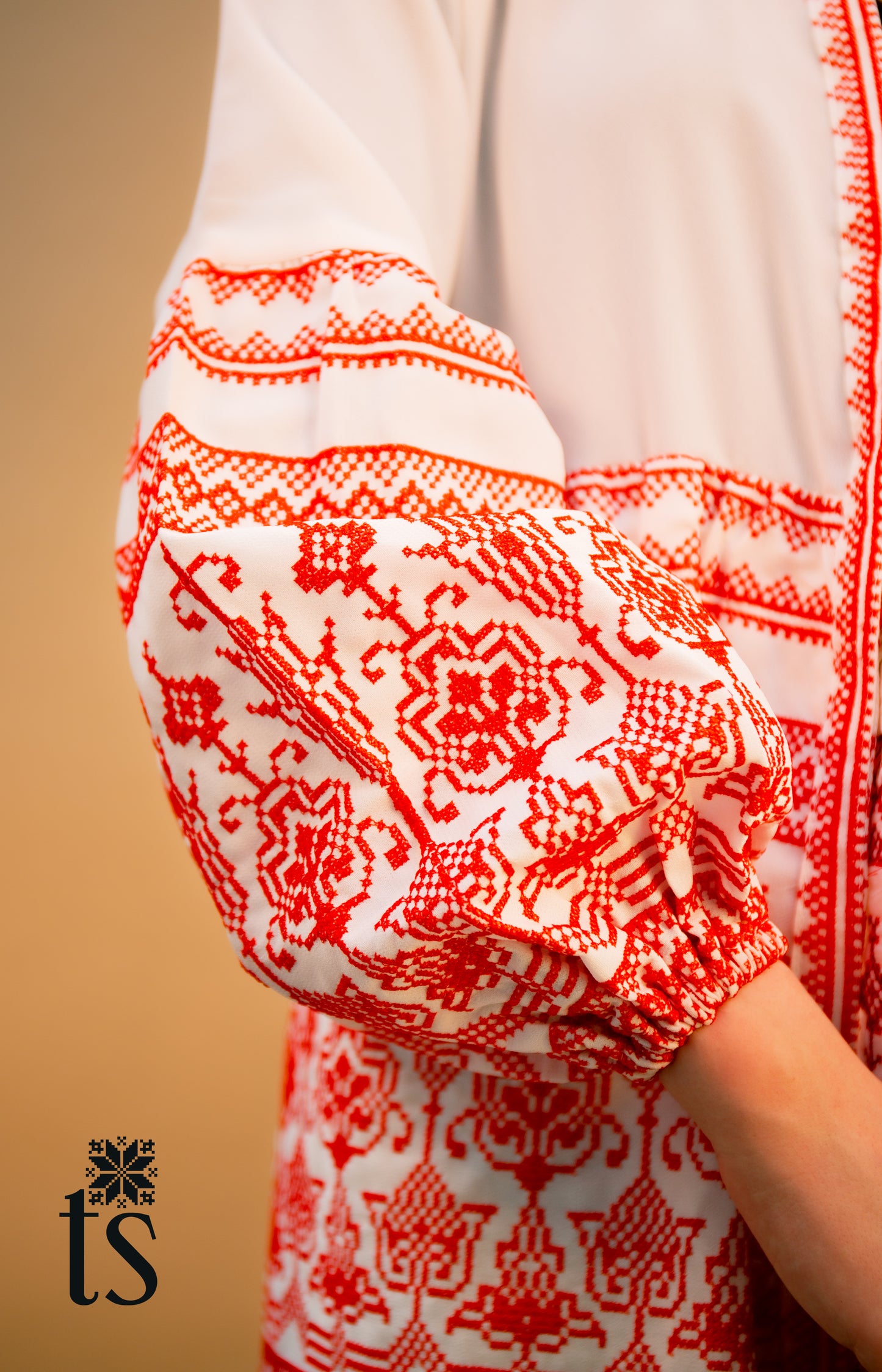 White Tatreez Jacket