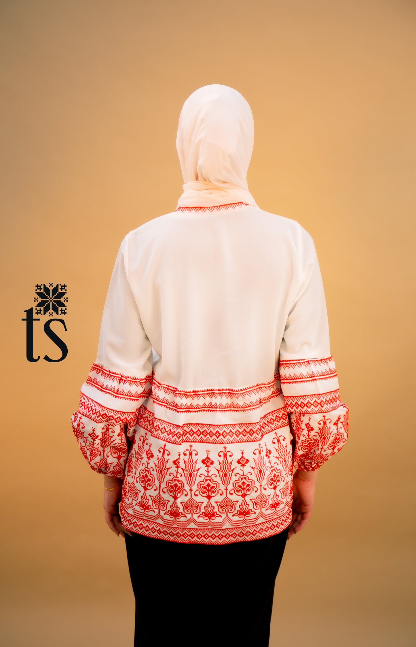 White Tatreez Jacket