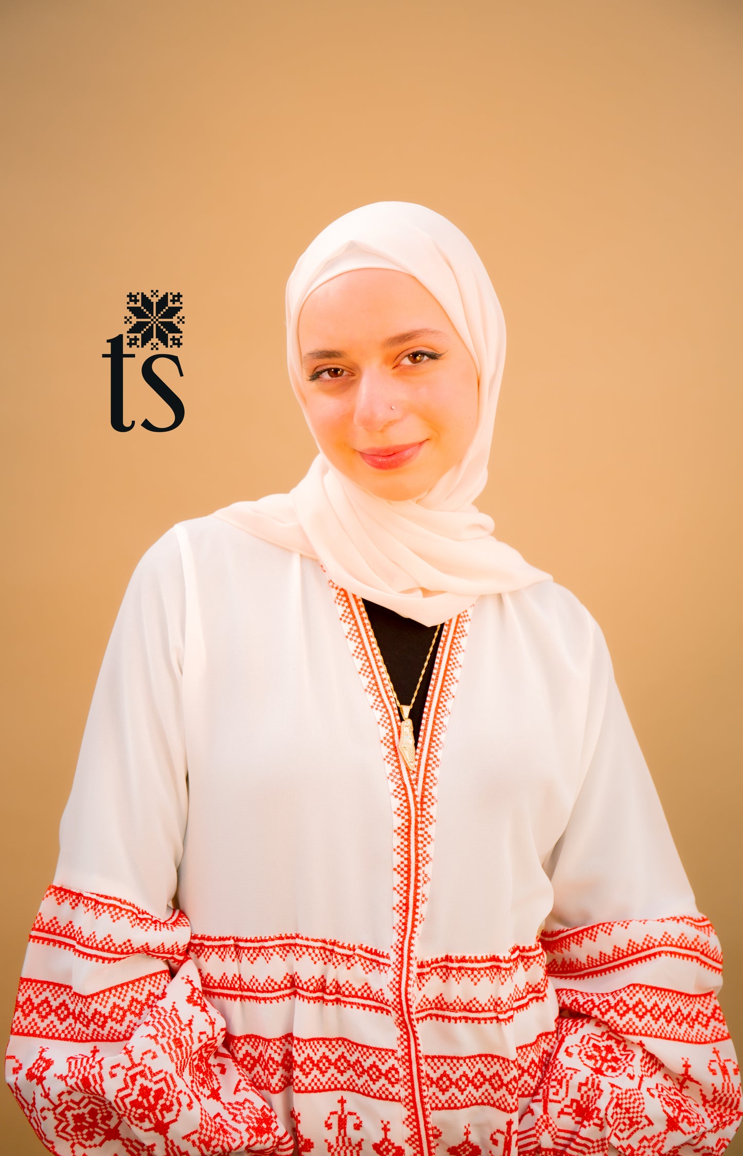 White Tatreez Jacket