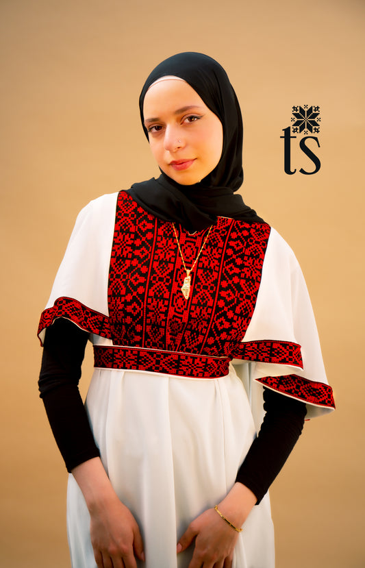 White Butterfly Cape Dress