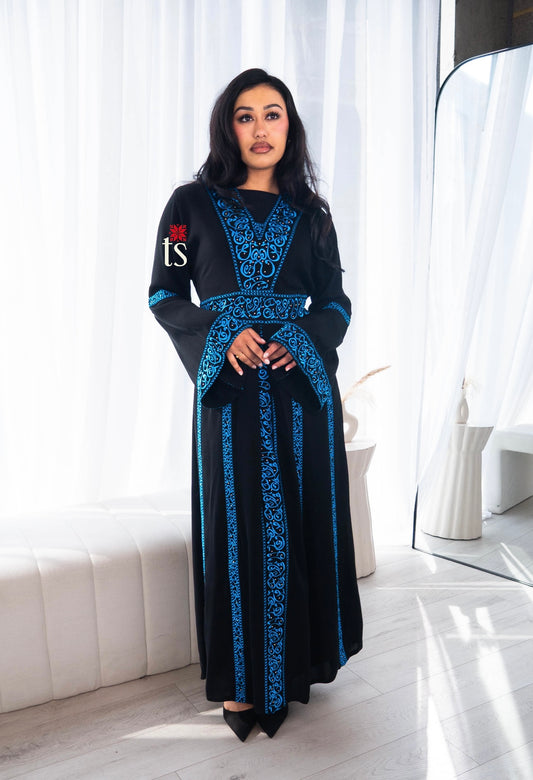 Arabic Calligraphy Signature Embroidered Abaya