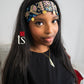 Navy Gold Tatreez Headband