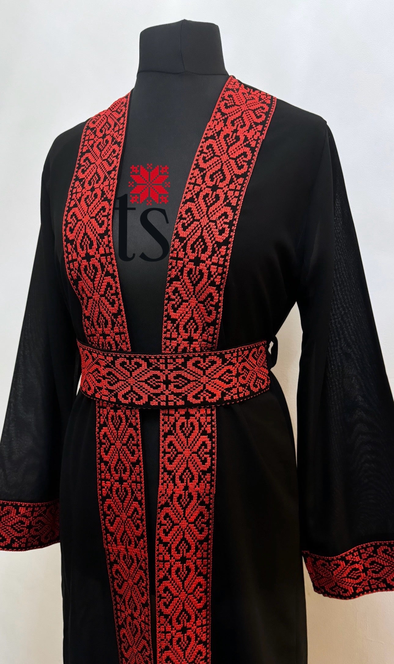 Black Tatreez Abaya