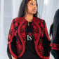 Unique Red Tatreez Blazer