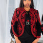 Unique Red Tatreez Blazer