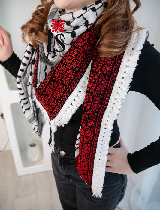 Tatreez Keffiyeh Scarf