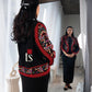 Floral Red Tatreez Blazer
