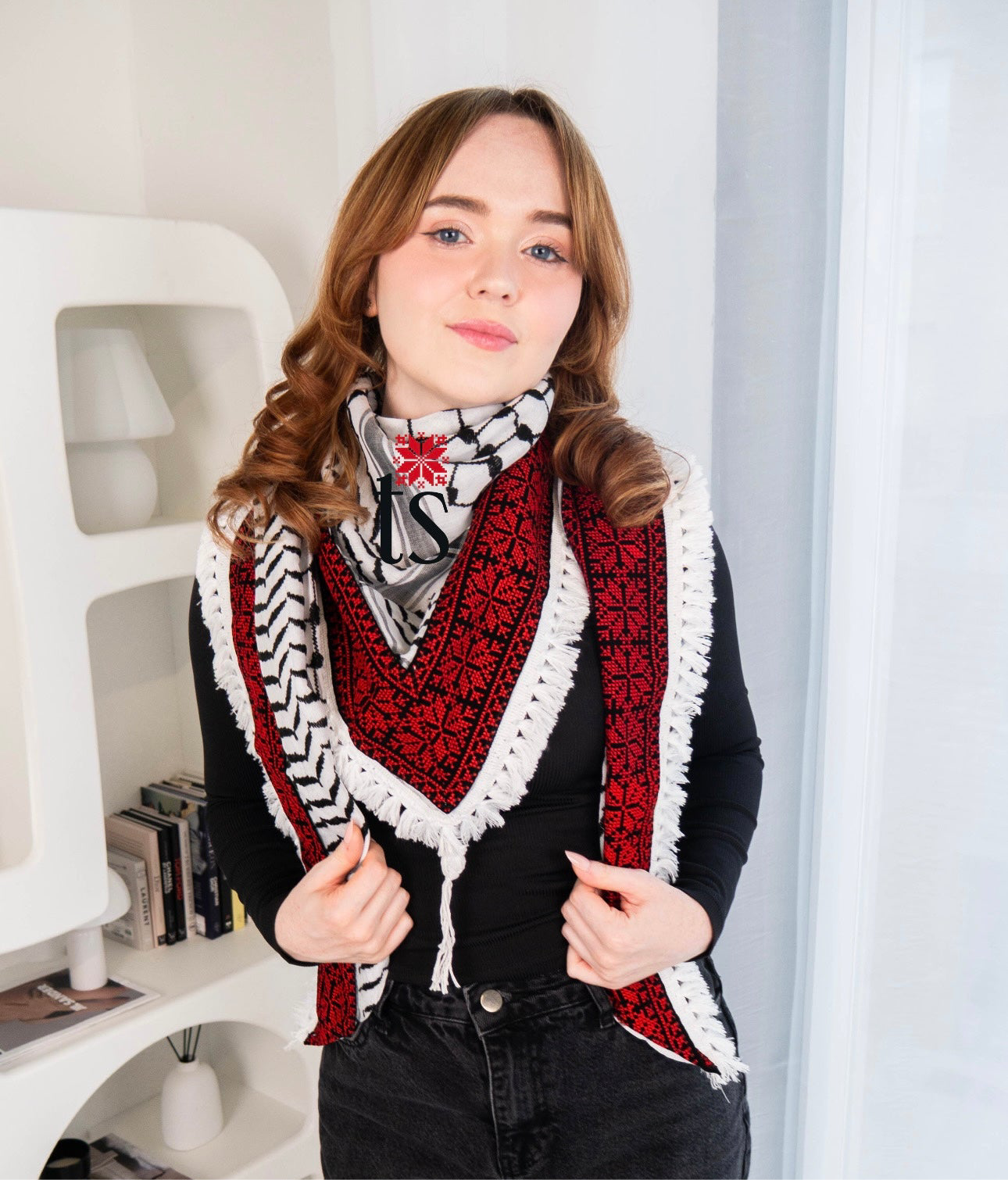 Tatreez Keffiyeh Scarf