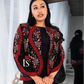 Floral Red Tatreez Blazer