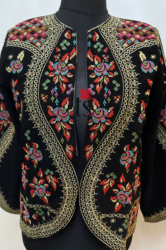 Floral Gold Tatreez Blazer