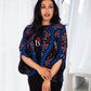 Floral Blue Tatreez Blazer