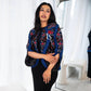 Floral Blue Tatreez Blazer