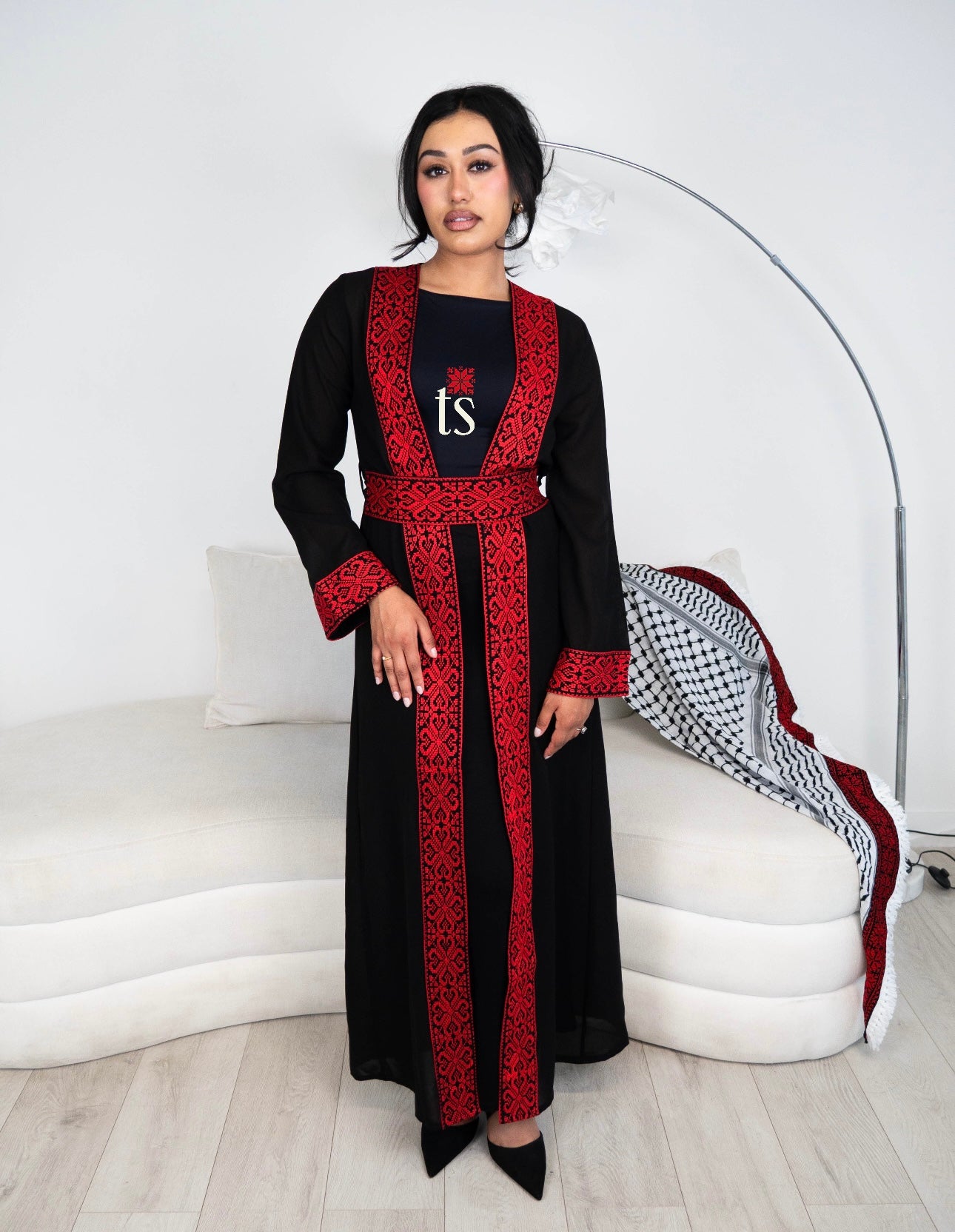 Black Tatreez Abaya
