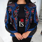Floral Blue Tatreez Blazer