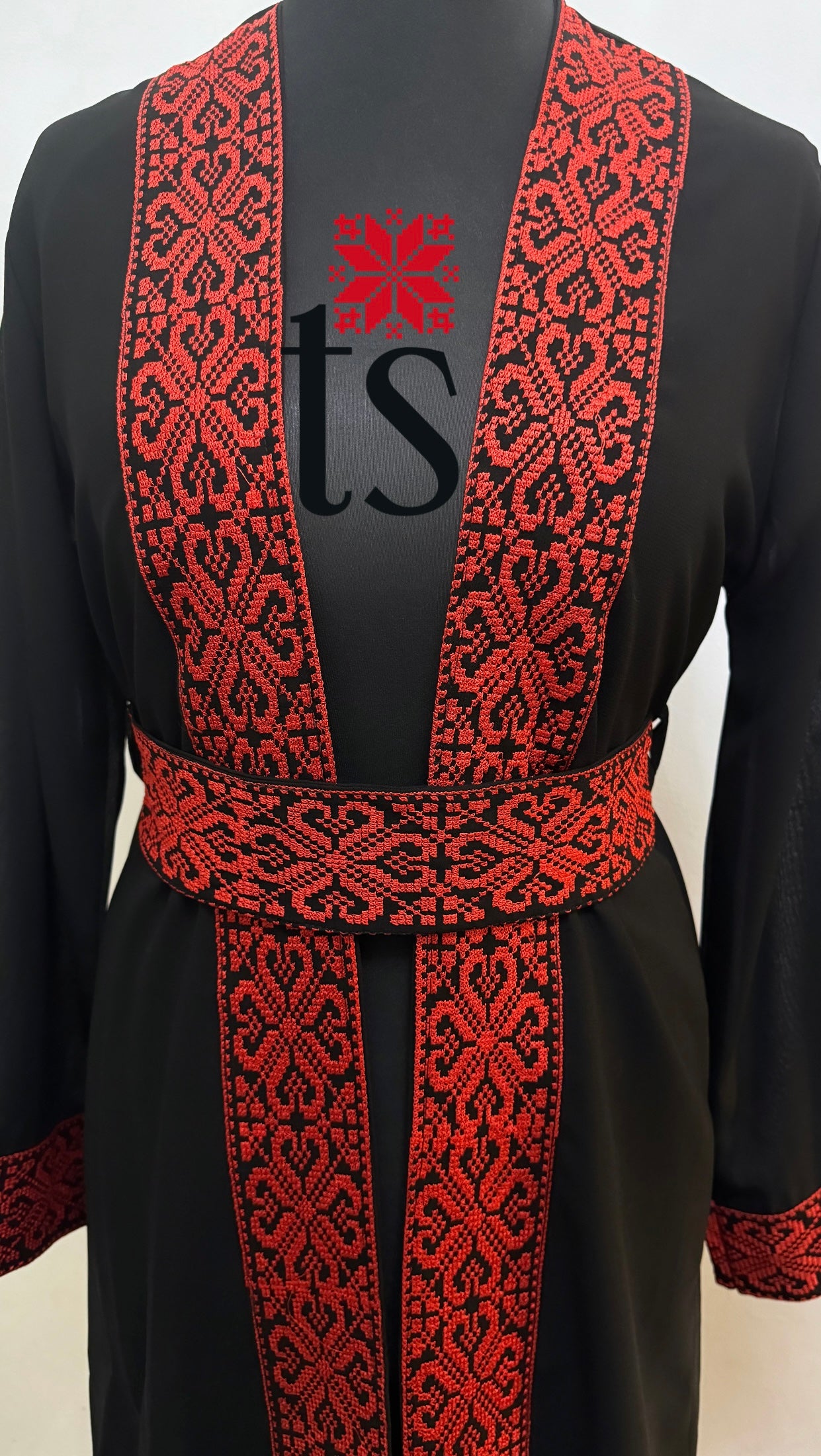 Black Tatreez Abaya