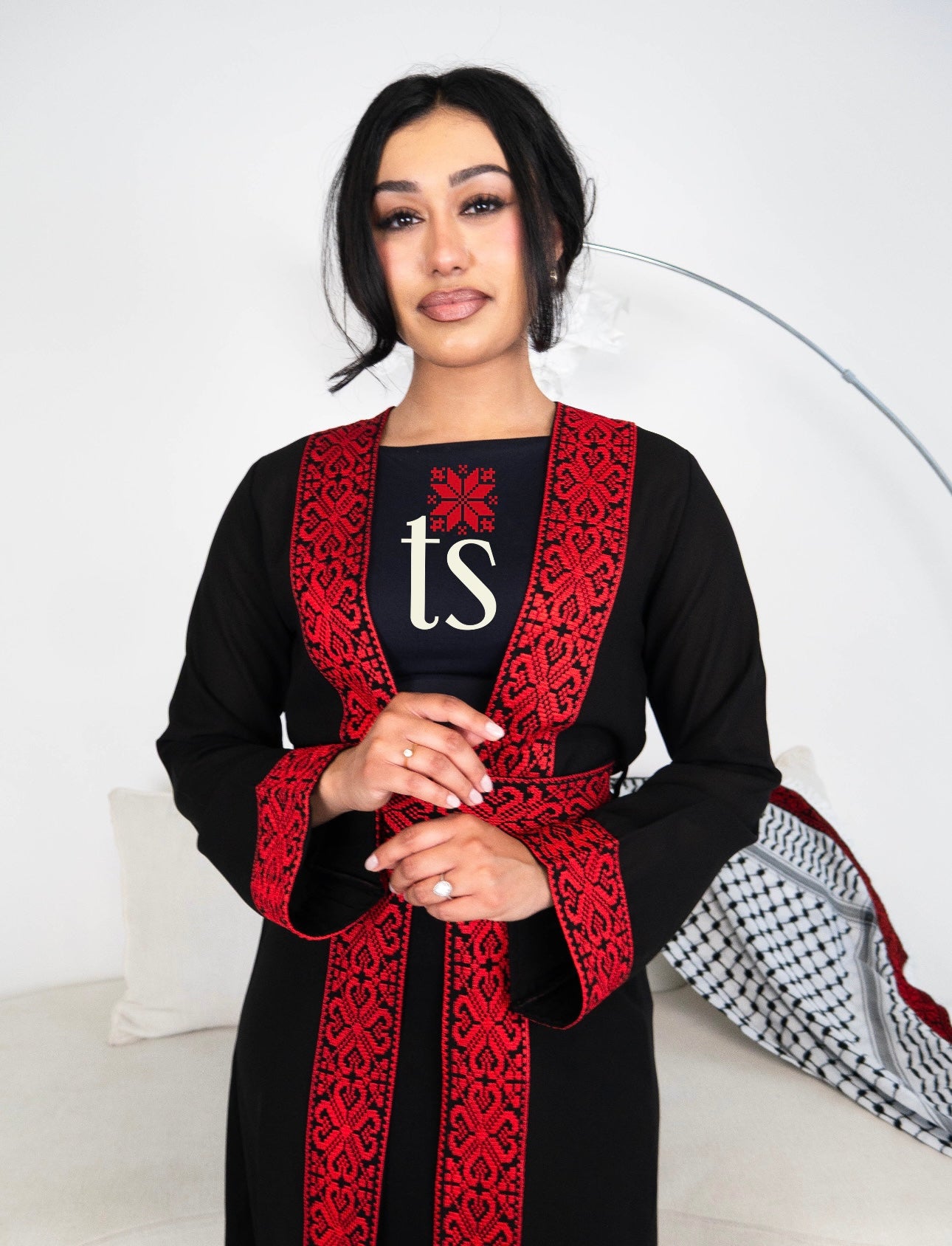 Black Tatreez Abaya