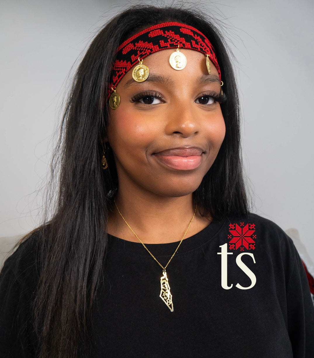 Red Tatreez Headband