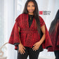 Royal Red Tatreez Cape