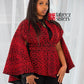 Royal Red Tatreez Cape
